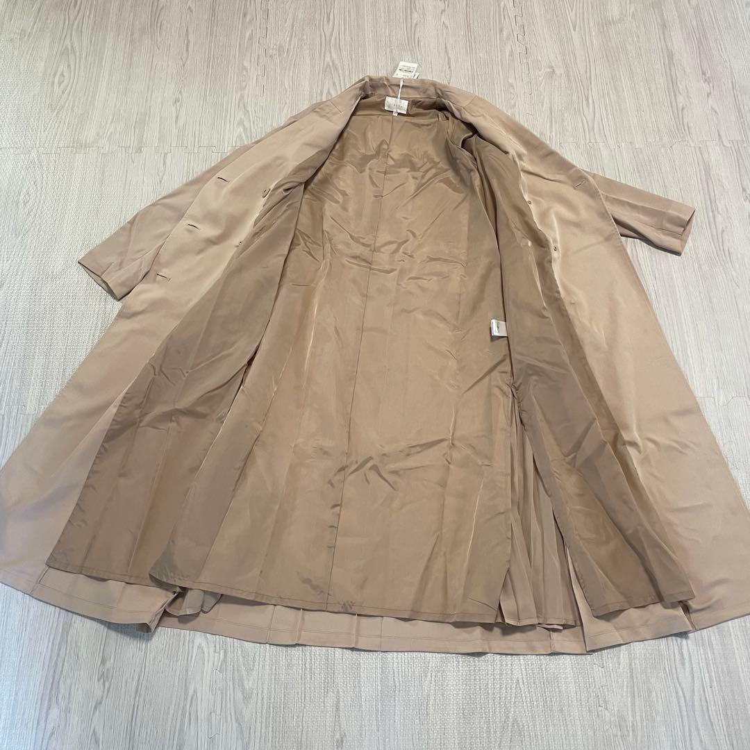 【未使用品】rienda トレンチコート　ベルト付き　プリーツ　ライトベージュ