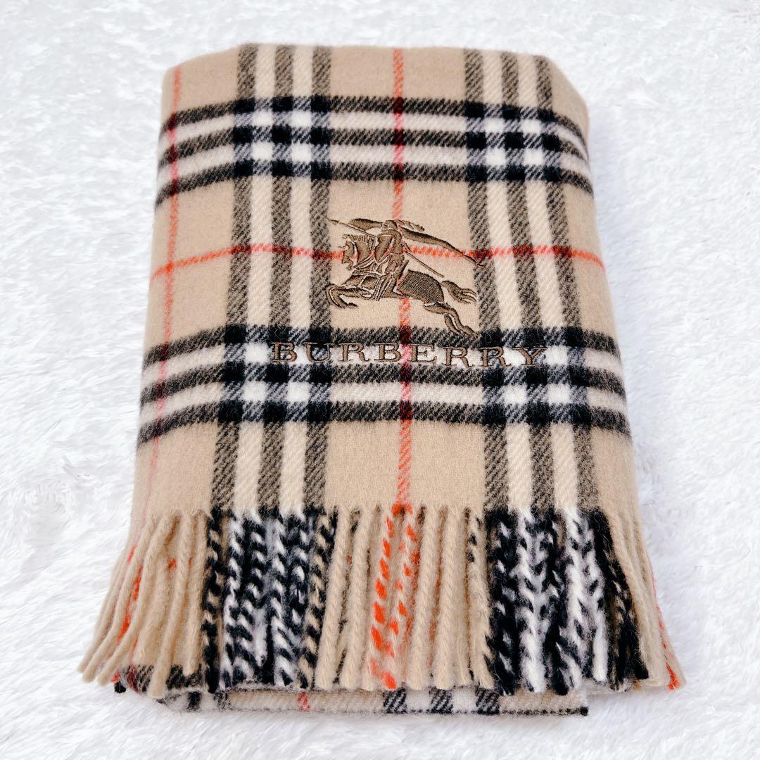 【極美品】BURBERRY LONDON 大判　ストール　ウール　ノバチェック