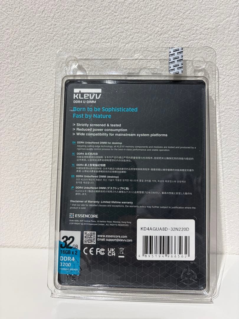 KLEVV 32GB DDR4 3200MHz メモリ
