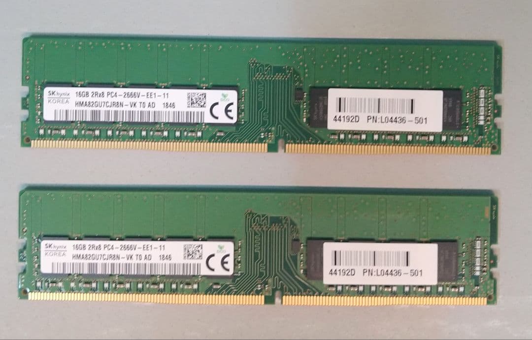 SKHYNIX PC4-2666V 16GBx2枚