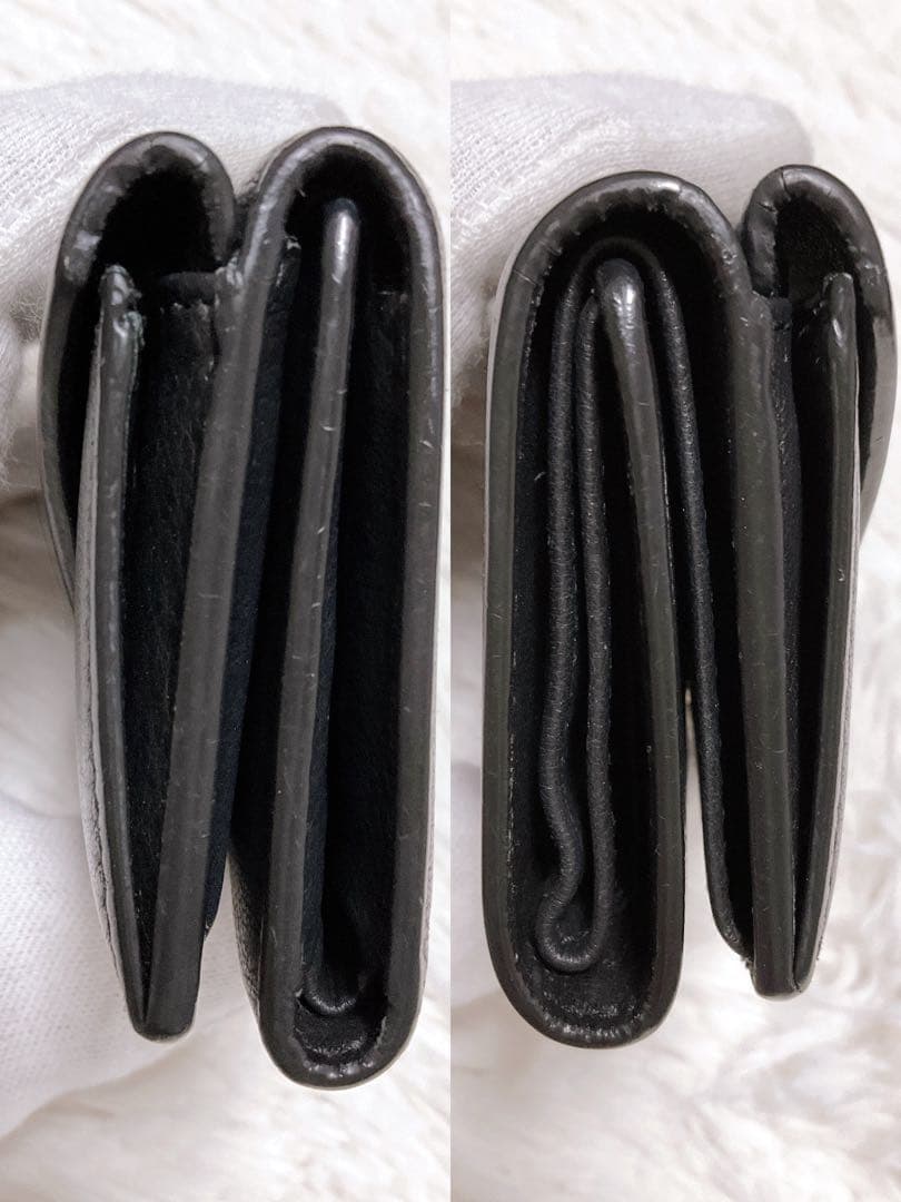 ⭐︎美品⭐︎バレンシアガ 三つ折り 財布 エブリデイ ペーパー レザー ブラック 箱