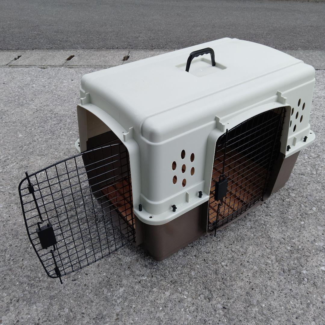 ダブルドア犬用キャリー 中型犬用 プラスチック製