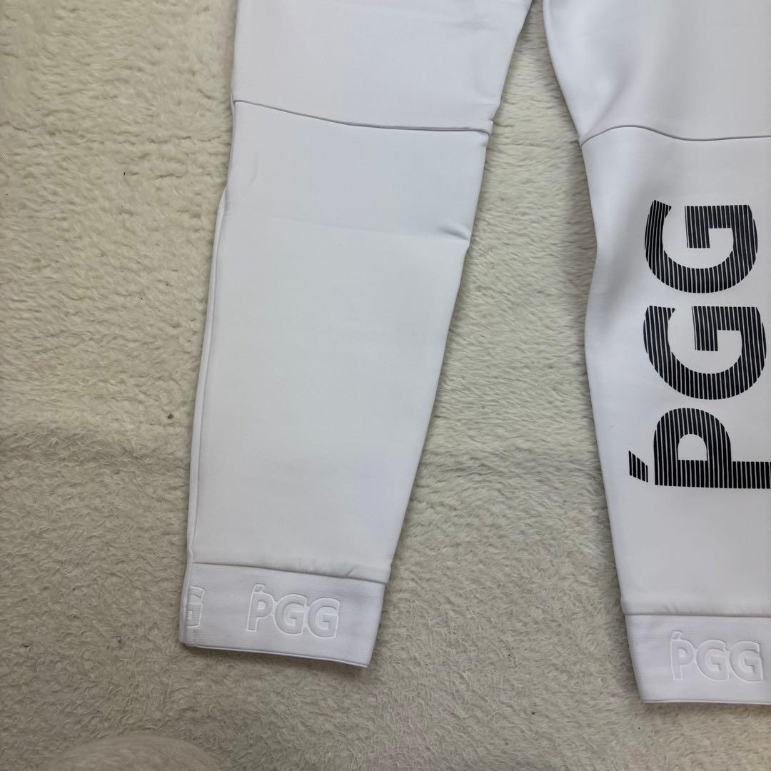 美品　PGG ダンボールニットシャガー　ゴルフパンツ サイズ4 ホワイト　春夏