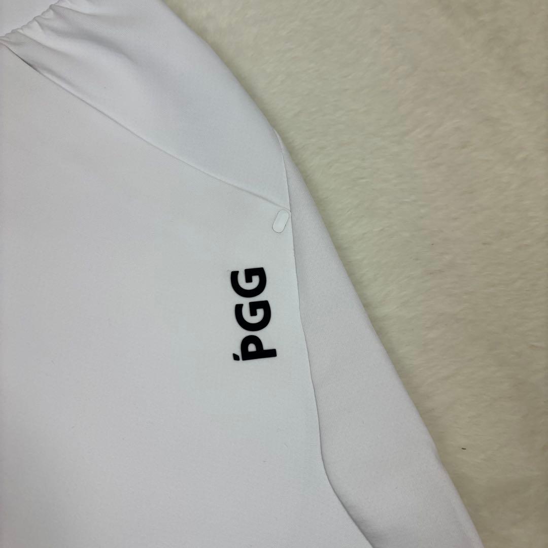 美品　PGG ダンボールニットシャガー　ゴルフパンツ サイズ4 ホワイト　春夏