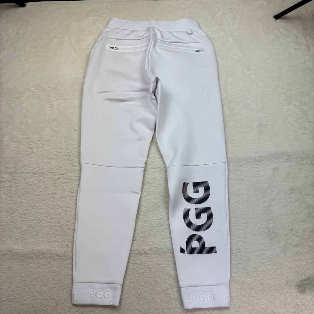 美品　PGG ダンボールニットシャガー　ゴルフパンツ サイズ4 ホワイト　春夏
