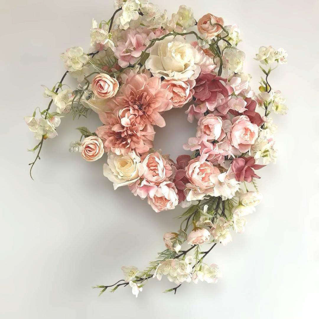 『 白桃桜舞II』 桜色のリース　限定品‼️