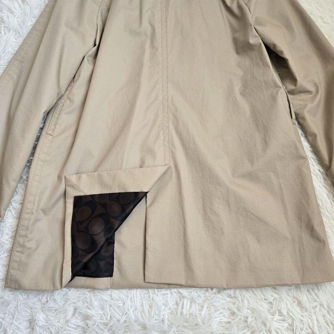 COACH　コーチ　ショートトレンチコート　シグネチャー　ベージュ　S