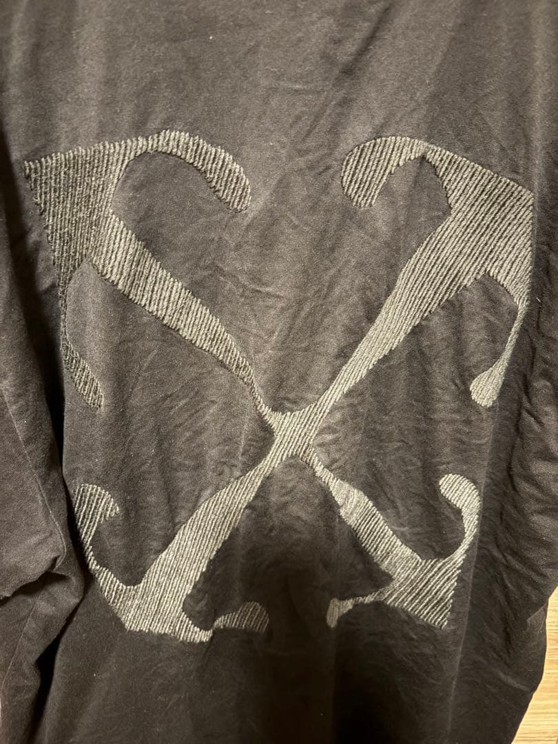 Off-White 刺繍　ブラック Tシャツ