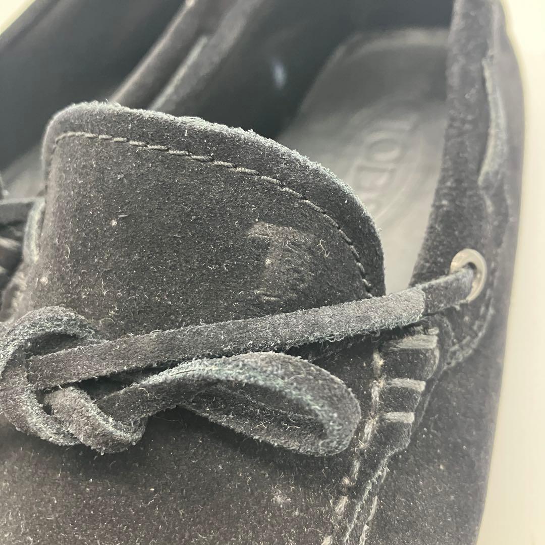 TOD'Sトッズ　ゴンミーニ　スエード　ドライビングシューズ　黒　25cm