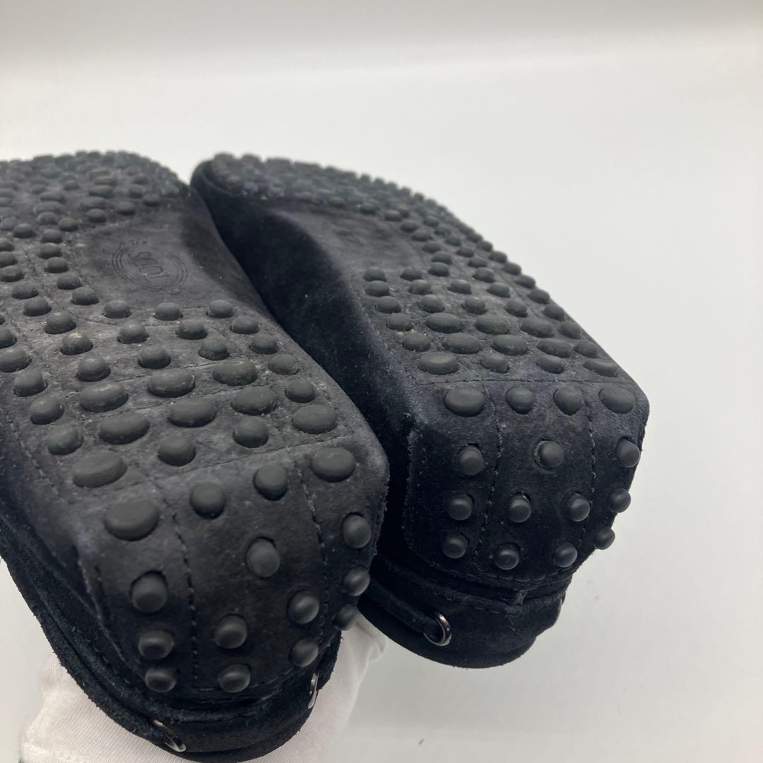 TOD'Sトッズ　ゴンミーニ　スエード　ドライビングシューズ　黒　25cm