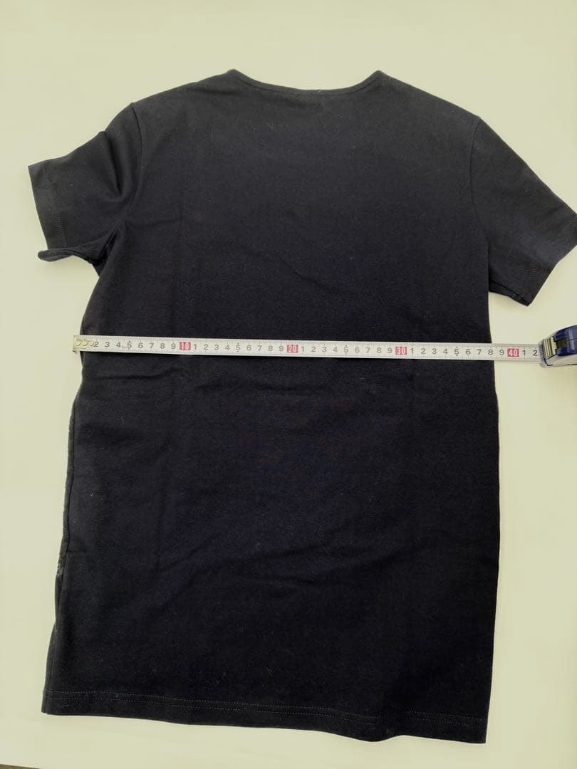 HERMES エルメス Tシャツ ネイビー Hロゴ シースルー 36
