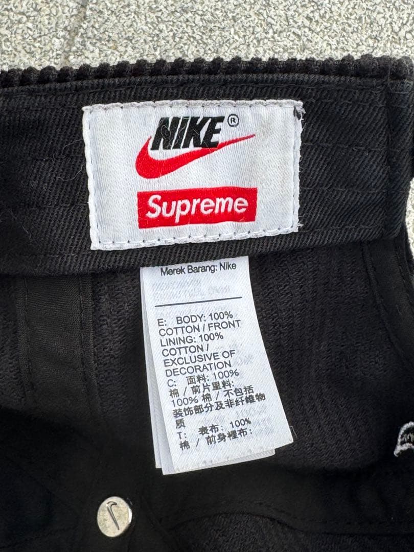 （専用）Supreme Nike コーデュロイキャップ ブラック