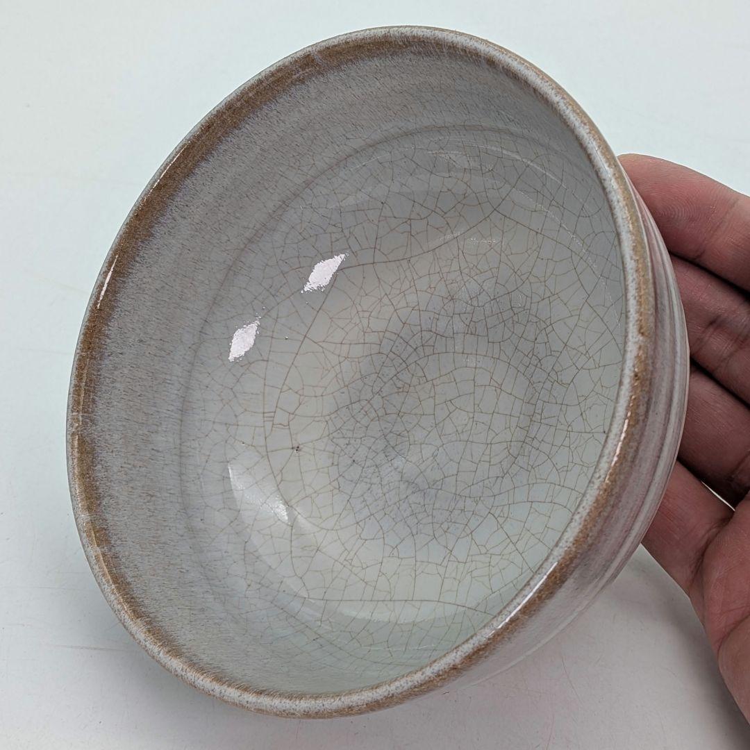 七代窯元大塩正人 萩釉窯変茶盌 共箱共布栞 赤膚焼 抹茶碗 抹茶茶碗 茶道具