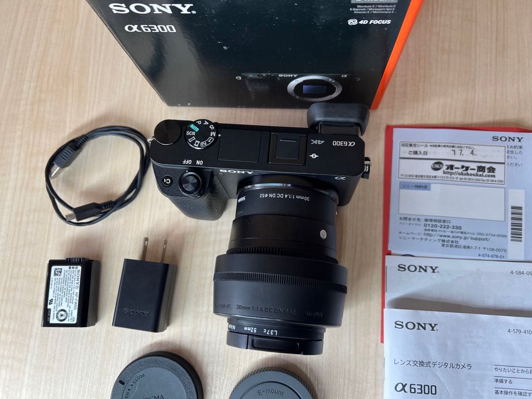 美品　SONY α6300 + Sigma 30mm f1.4 E-マウント
