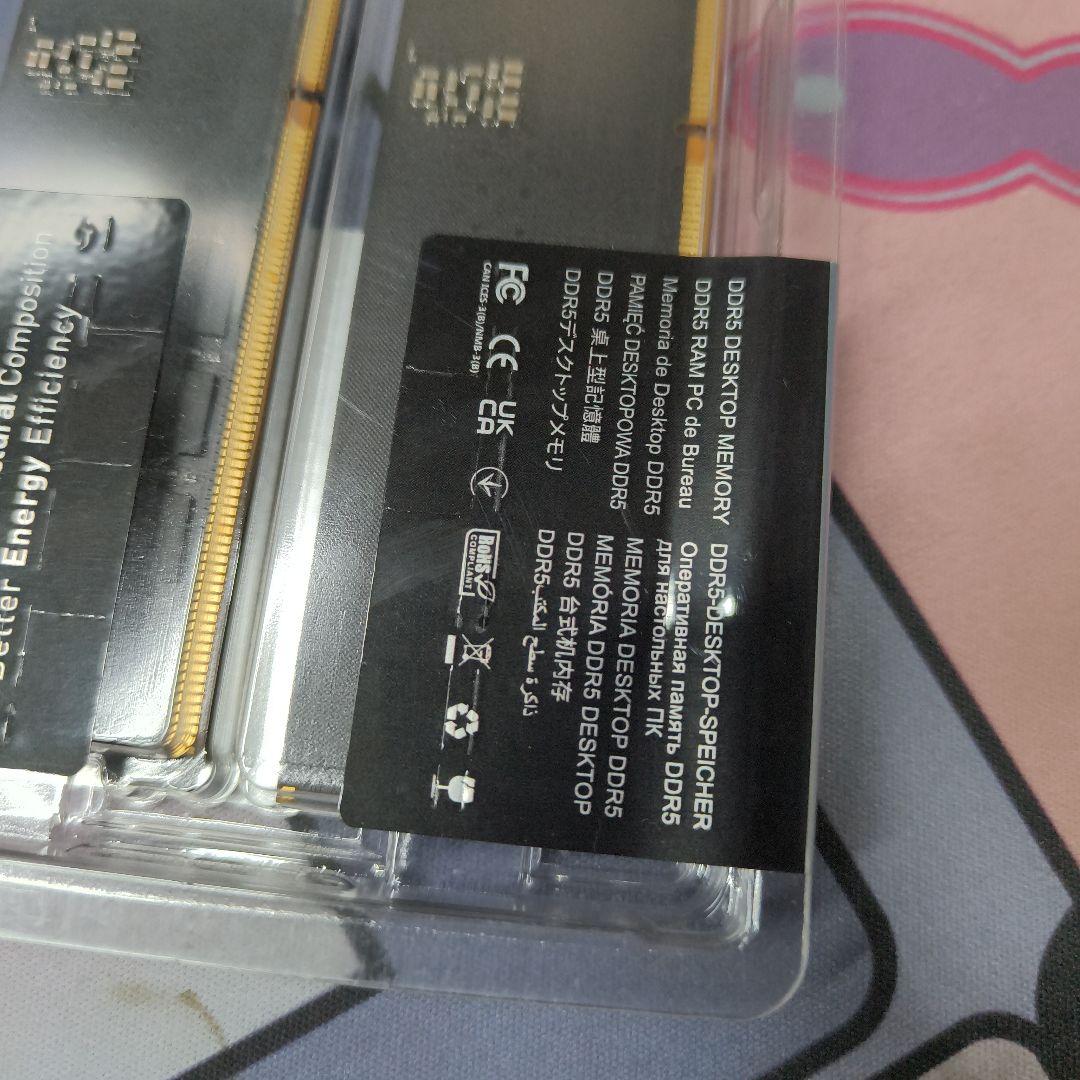 Team DDR5 6000 32GB×2 64GB デスクトップ メモリ