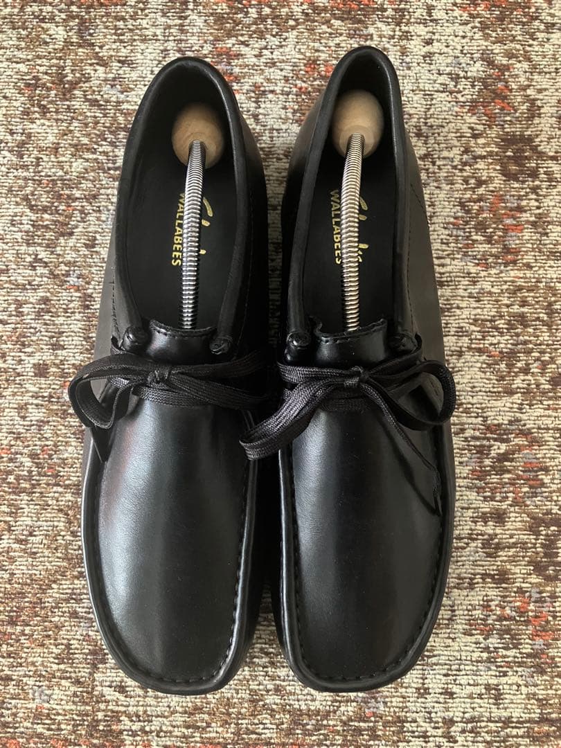 Clarks Wallabee クラークス ワラビー レザー　黒　UK81/2