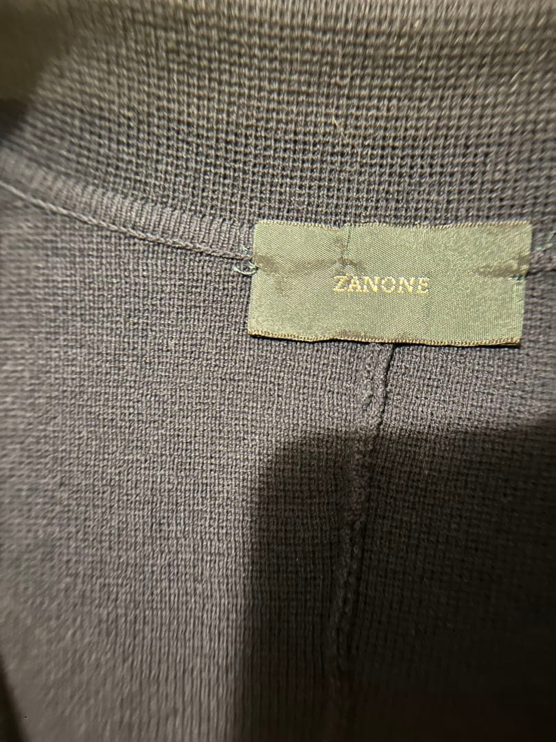 ZANONE 46 ネイビー　Wニットジャケット