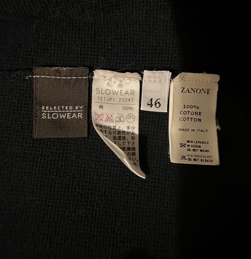 ZANONE 46 ネイビー　Wニットジャケット
