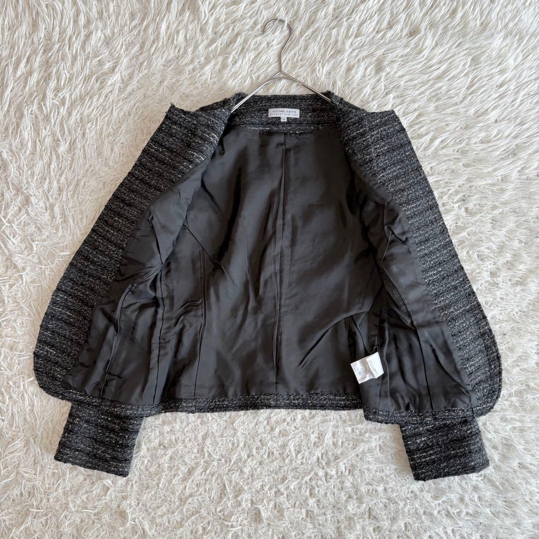 極美品★バーニーズニューヨーク×KIYOMI SAITOラメ ツイードジャケット