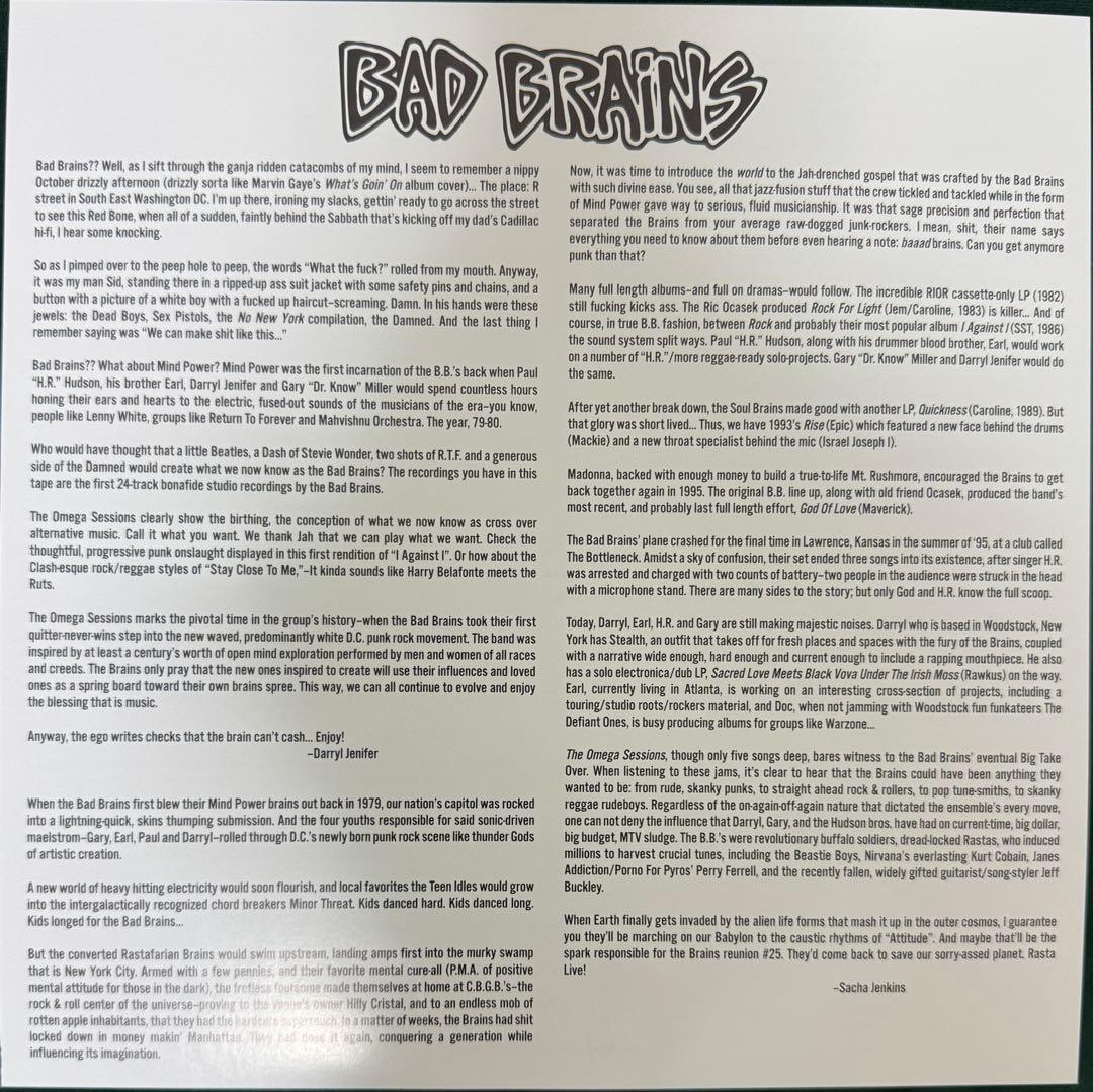 BAD BRAINS 10inch レコード