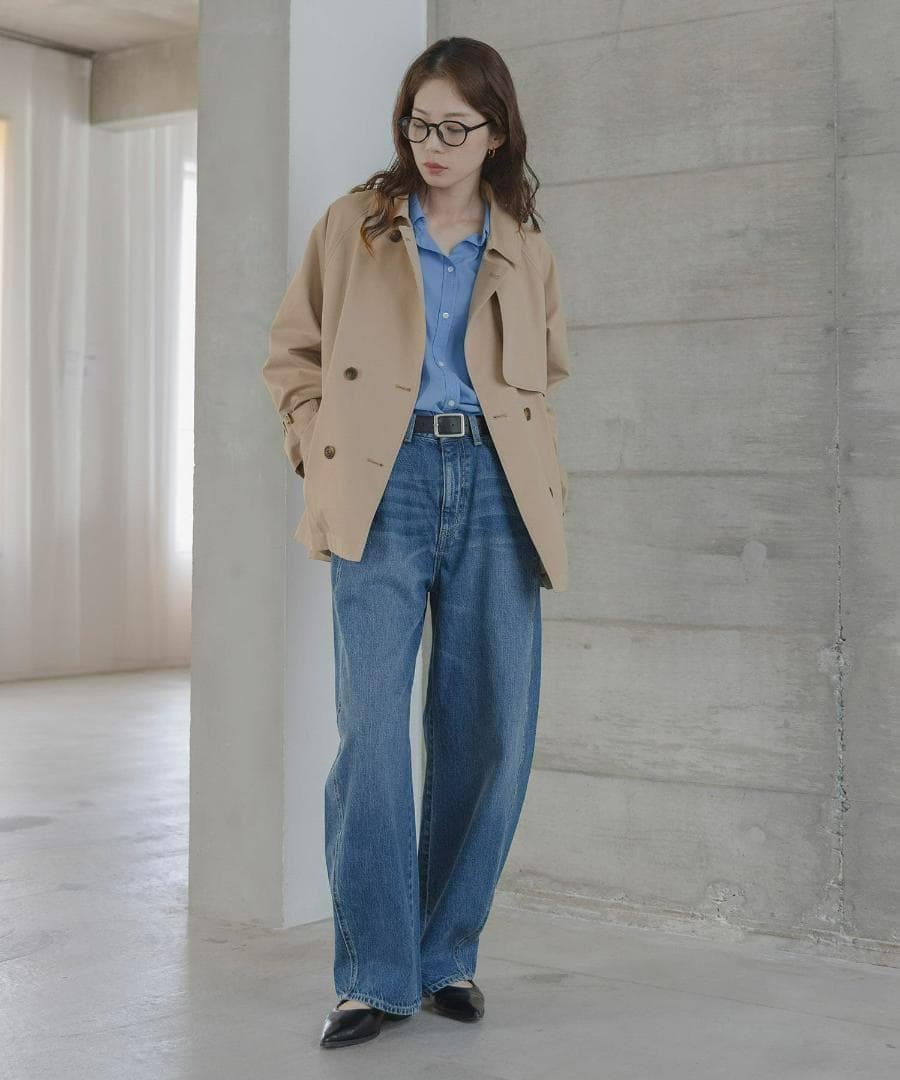 新品◆サニーレーベル◆撥水ショートトレンチコート《BEIGE：36》