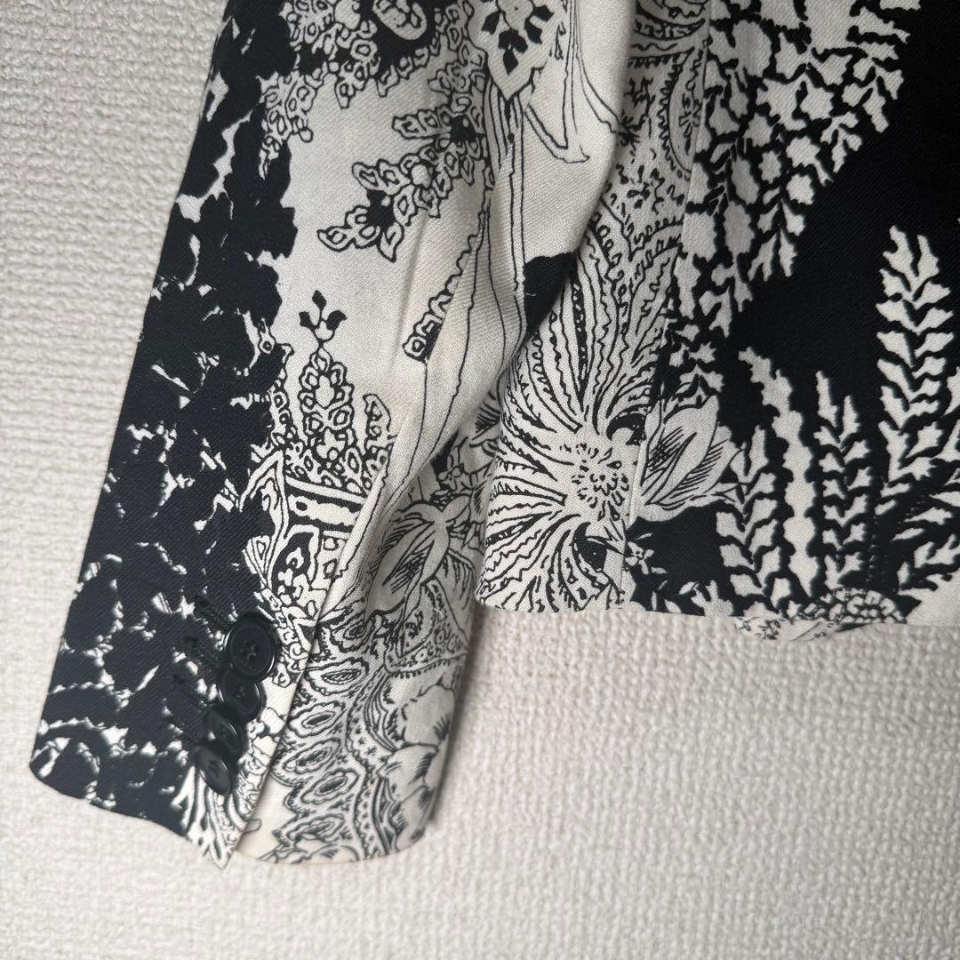 ETRO Milano 総柄テーラードジャケット リネン混40 ボタニカル