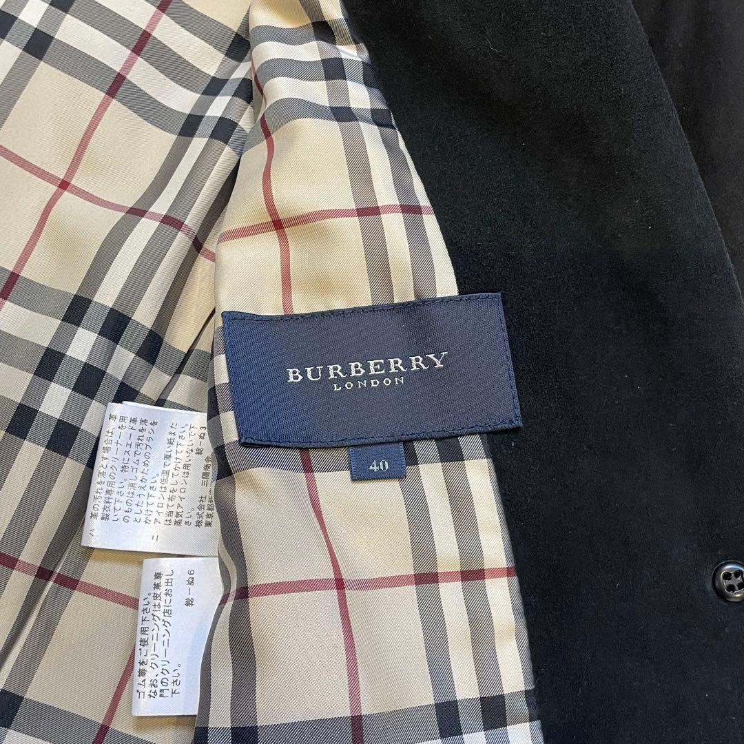 BURBERRY LONDON 羊革 スエード ジャケット ノバチェック 40