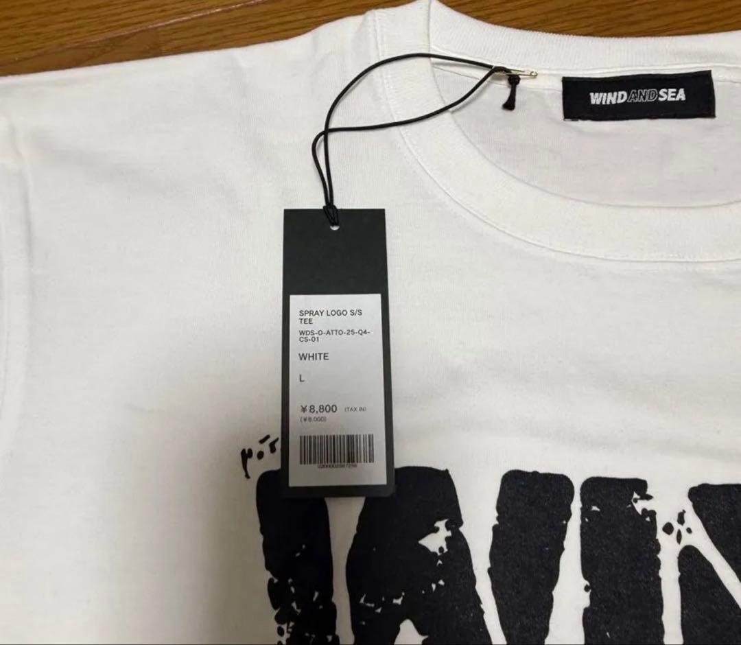 WIND AND SEA ウィンダンシー スプレーロゴ Tシャツ L