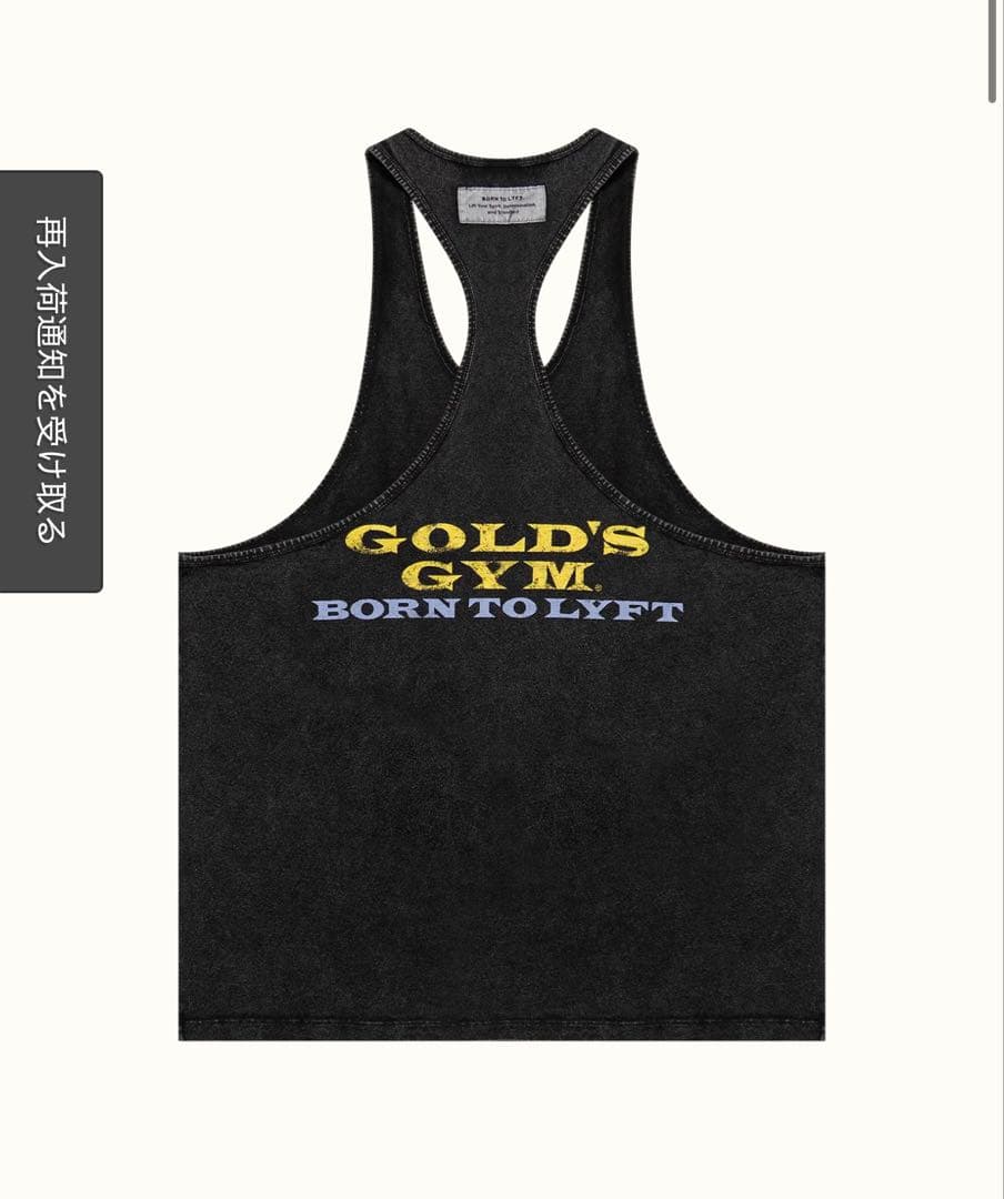 も*こ様 LÝFT × GOLD'S GYM VINTAGE LOGO TANK