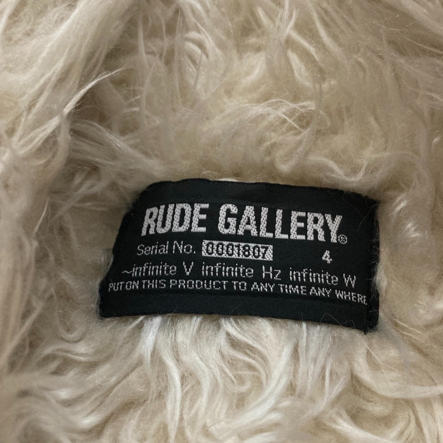 s*o様 【希少】RUDE GALLERY ロックスターファーコート 4 黒 y
