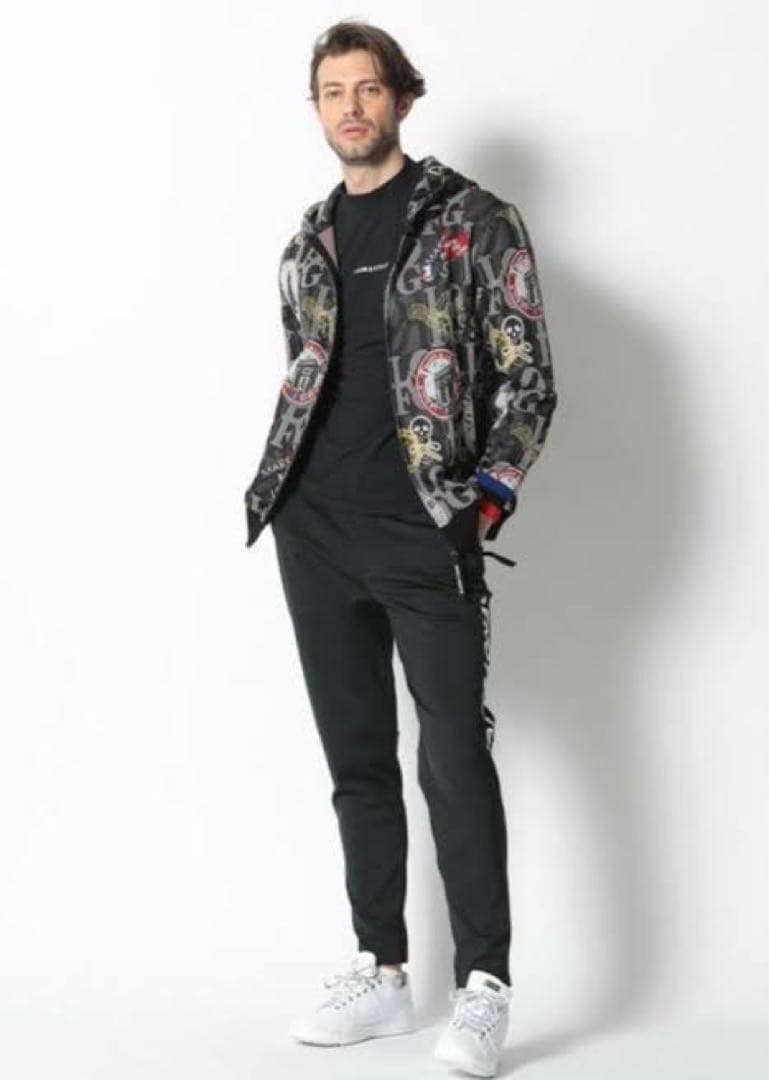 美品 ★ MARK&LONA パーカー マーク&ロナ 黒 スウェット 正規品