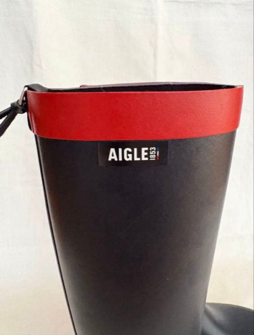 【ほぼ未使用】AIGLE エーグル ミリカ ラバーブーツ マリン 24.0cm