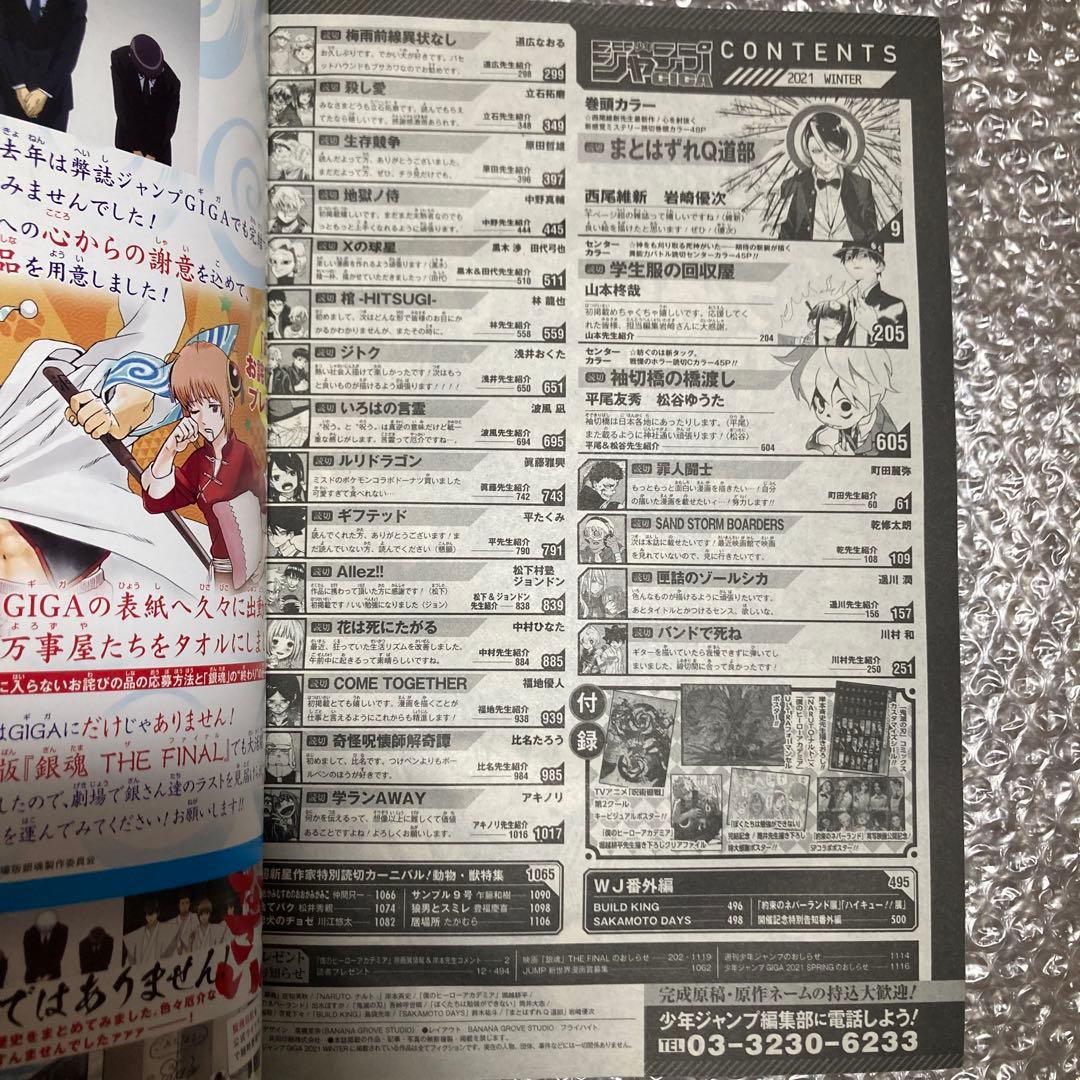 ジャンプGIGA ギガ 2021 winter ルリドラゴン 読切 新連載号