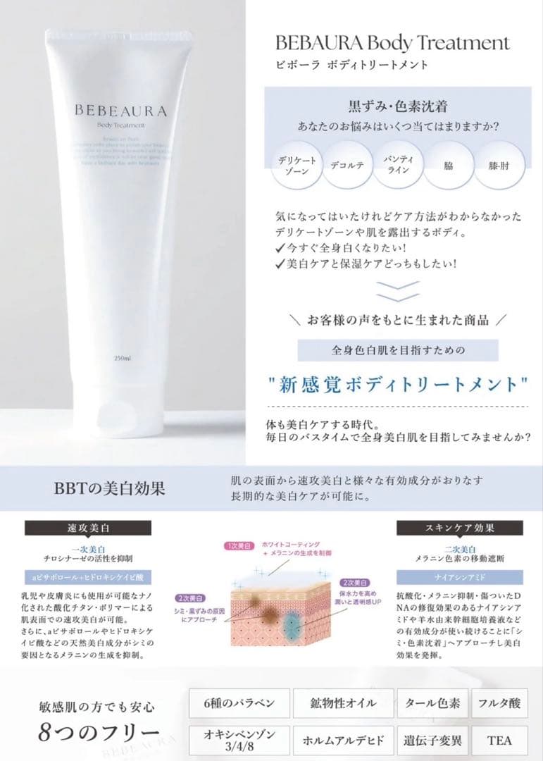 新品/未開封【BEBEAURA】ビボーラ 美白ボディトリートメント BBT