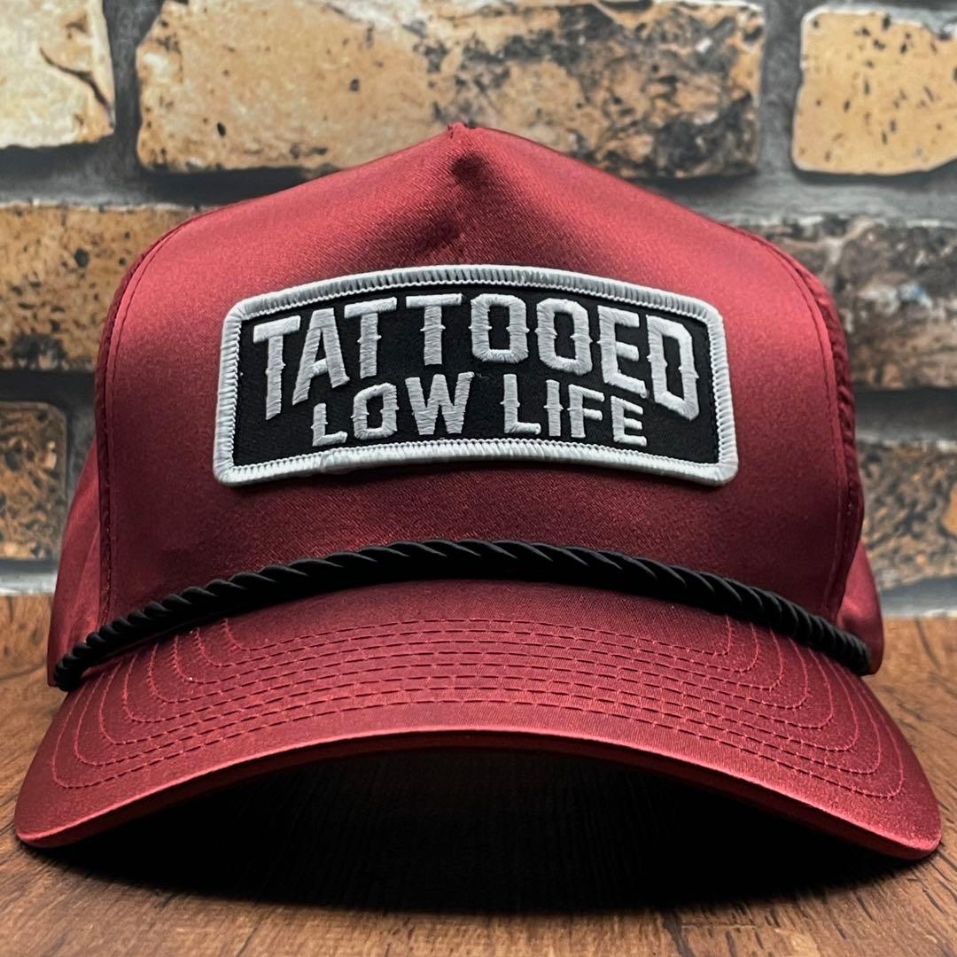 【ビンテージ】5パネルサテントラッカーキャップ TATTOOED