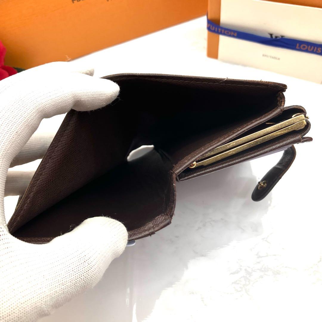 【新型極美品】ルイヴィトン ダミエ ヴィエノワ がま口 折り財布