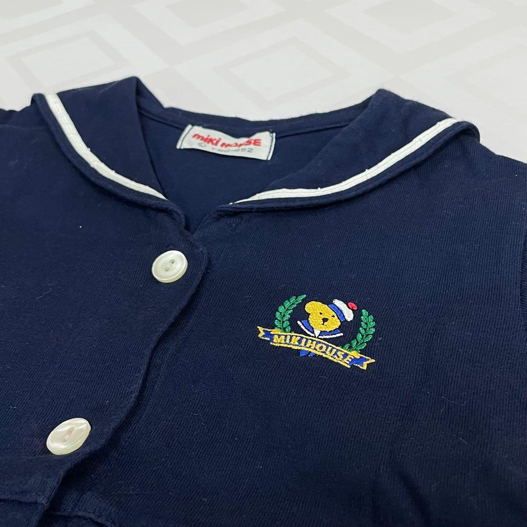 【美品】ミキハウス セーラーワンピース 長袖シャツ オーバーオール 90サイズ