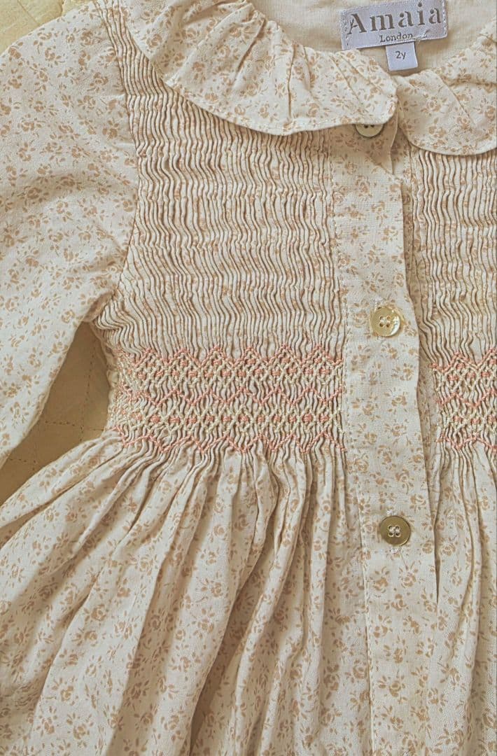 Amaia Kids アマイアキッズ スモッキング刺繍セットアップ