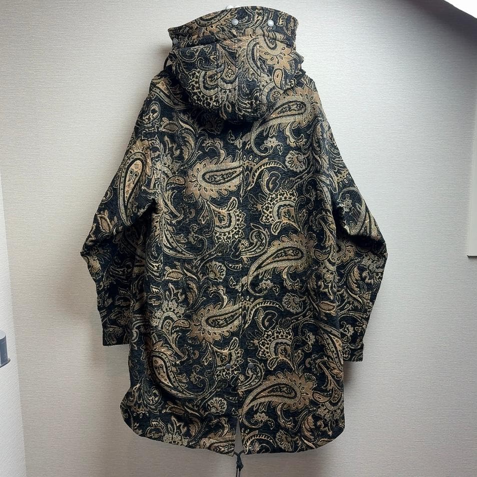 希少 glamb ペイズリー柄 モッズコート L M51 グラム 総柄 美品