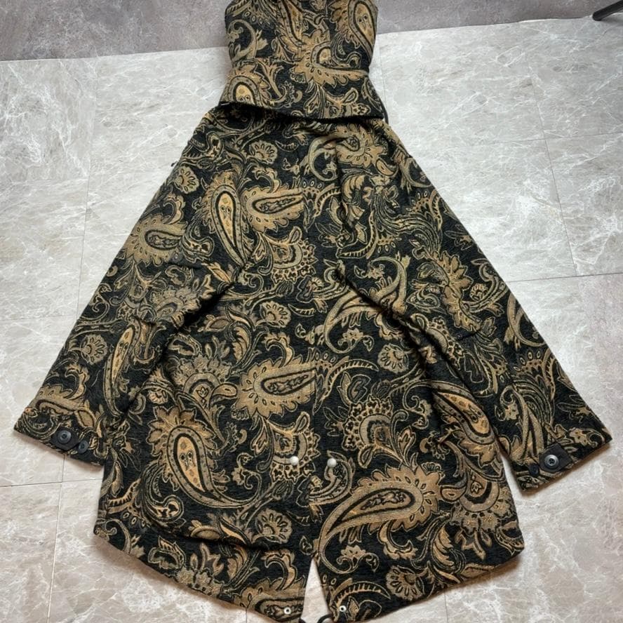 希少 glamb ペイズリー柄 モッズコート L M51 グラム 総柄 美品