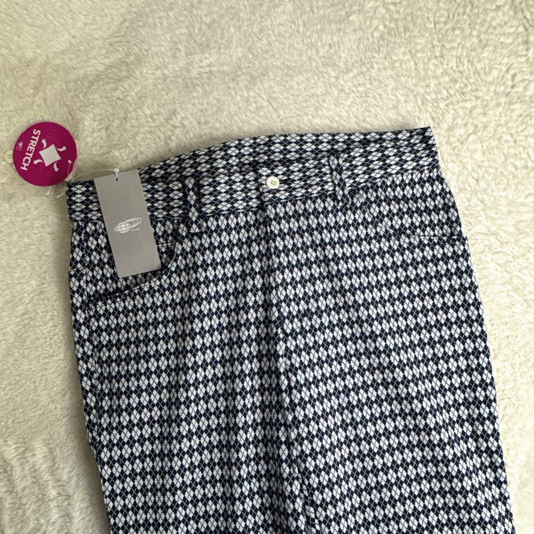 BEAMSGOLF PURPLELABEL アーガイル小柄 パンツ ストレッチ