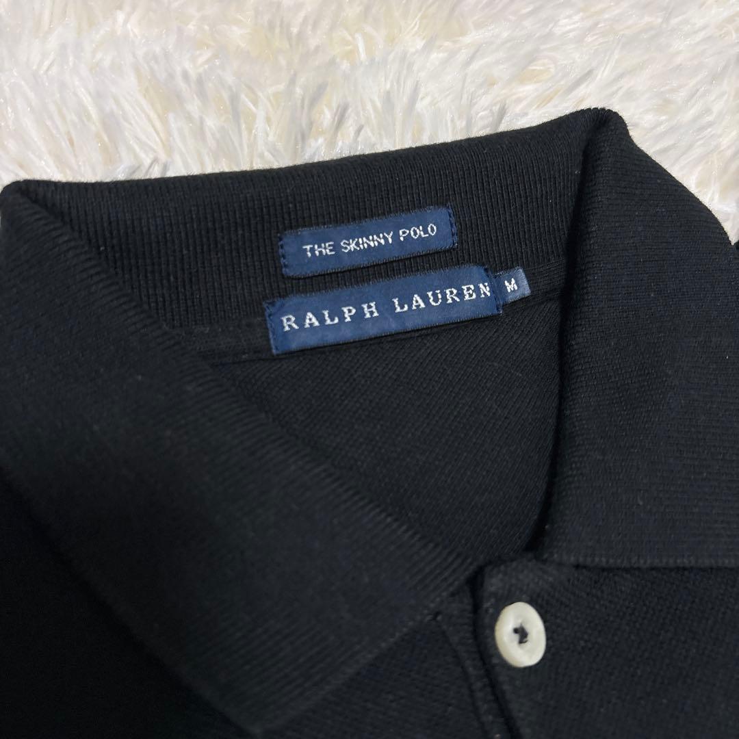 ▪️RALPH LAUREN スキニーポロ 黒　イタリア　ビッグポニー　定番