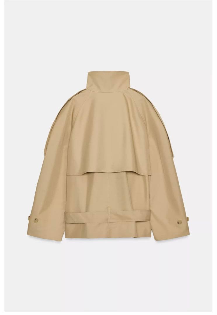 ZARA ZW ショート丈ハイネックトレンチコート Sサイズ