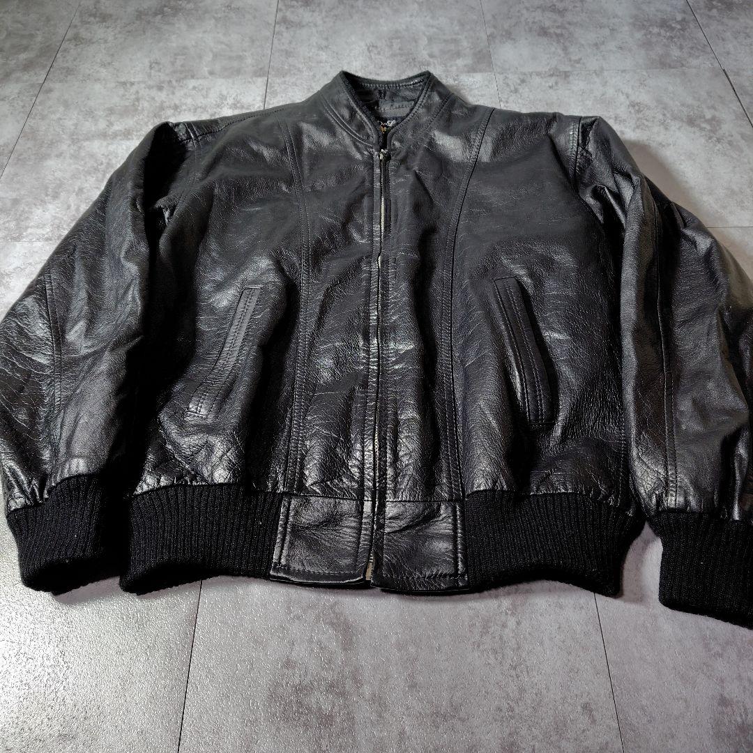 ヴィンテージ　 MA-1レザージャケット　フライトジャケット　ライダース　3L