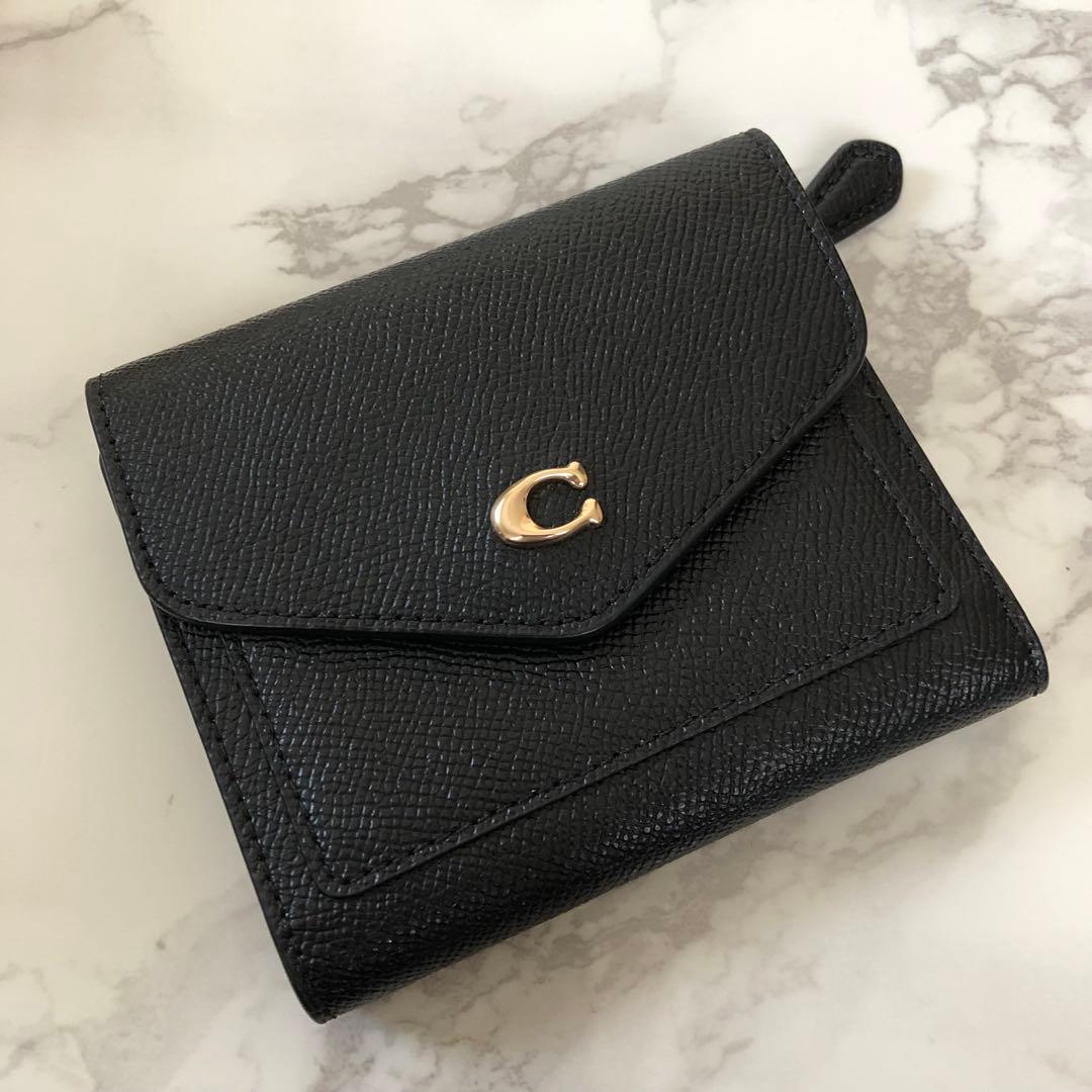 新品未使用 コーチ COACH 折り財布 黒 ミニ財布
