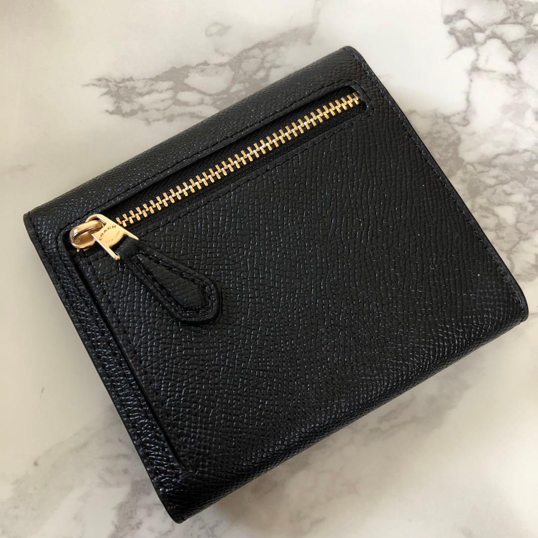 新品未使用 コーチ COACH 折り財布 黒 ミニ財布