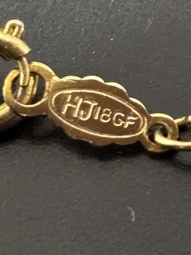 金張ネックレス ヴィンテージ HJ18GF刻印 18金張　アクセサリー