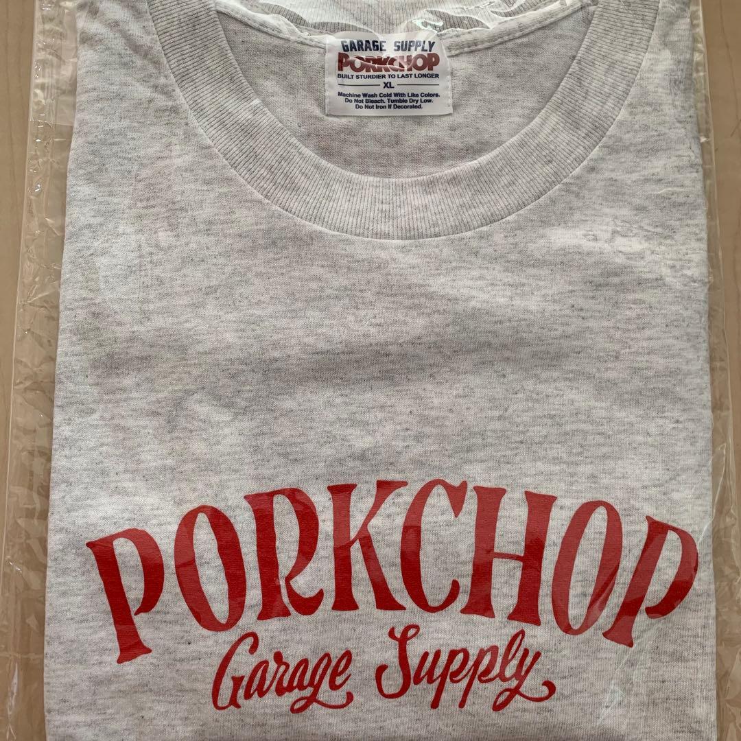 定価以下25SS PORKCHOP PORK FRONT TEE 25 ASH