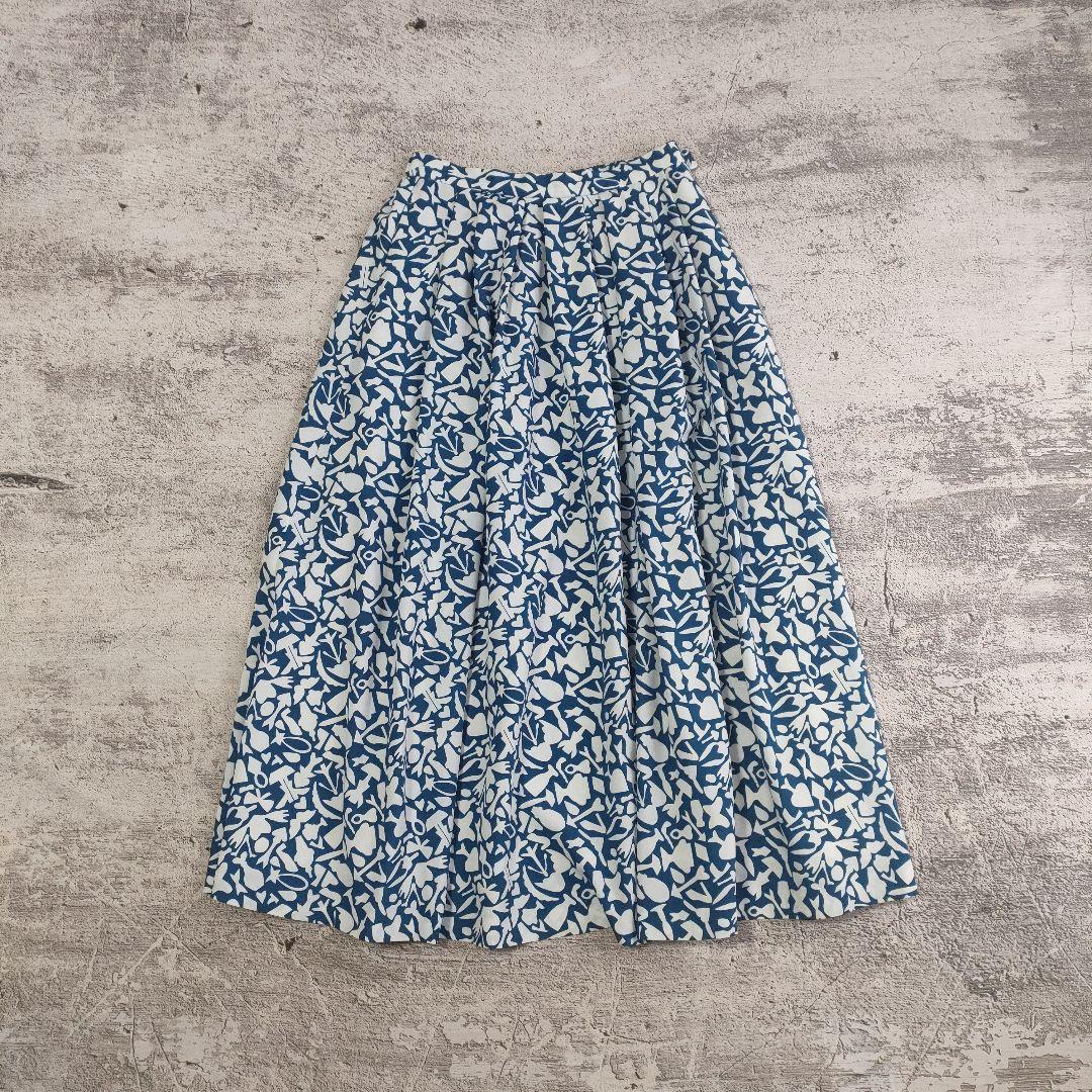 極美品/HERALBONY/フレアスカート「けしき」「アオの世界」
