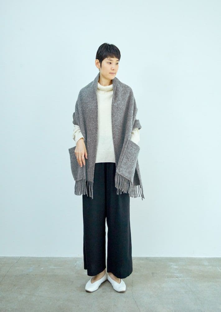 【美品】LAPUAN KANKURIT ラプアンカンクリ グレー ショール
